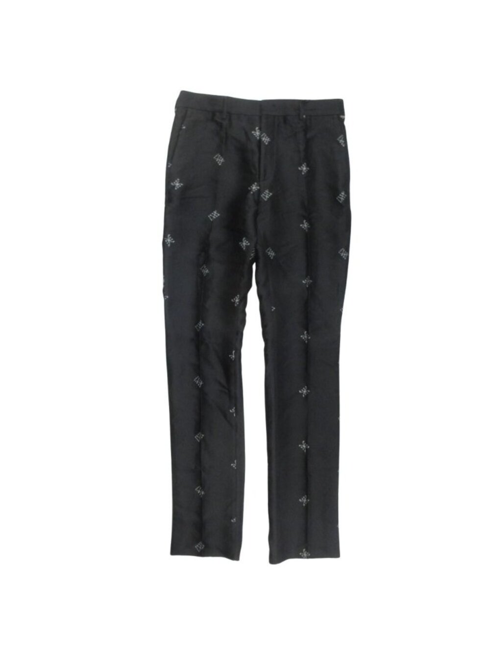 Fendi Fiend Logo Jacquard Trousers Pants Silk Blend Runway Wear